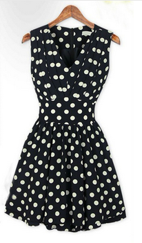 Vestido Poá Black